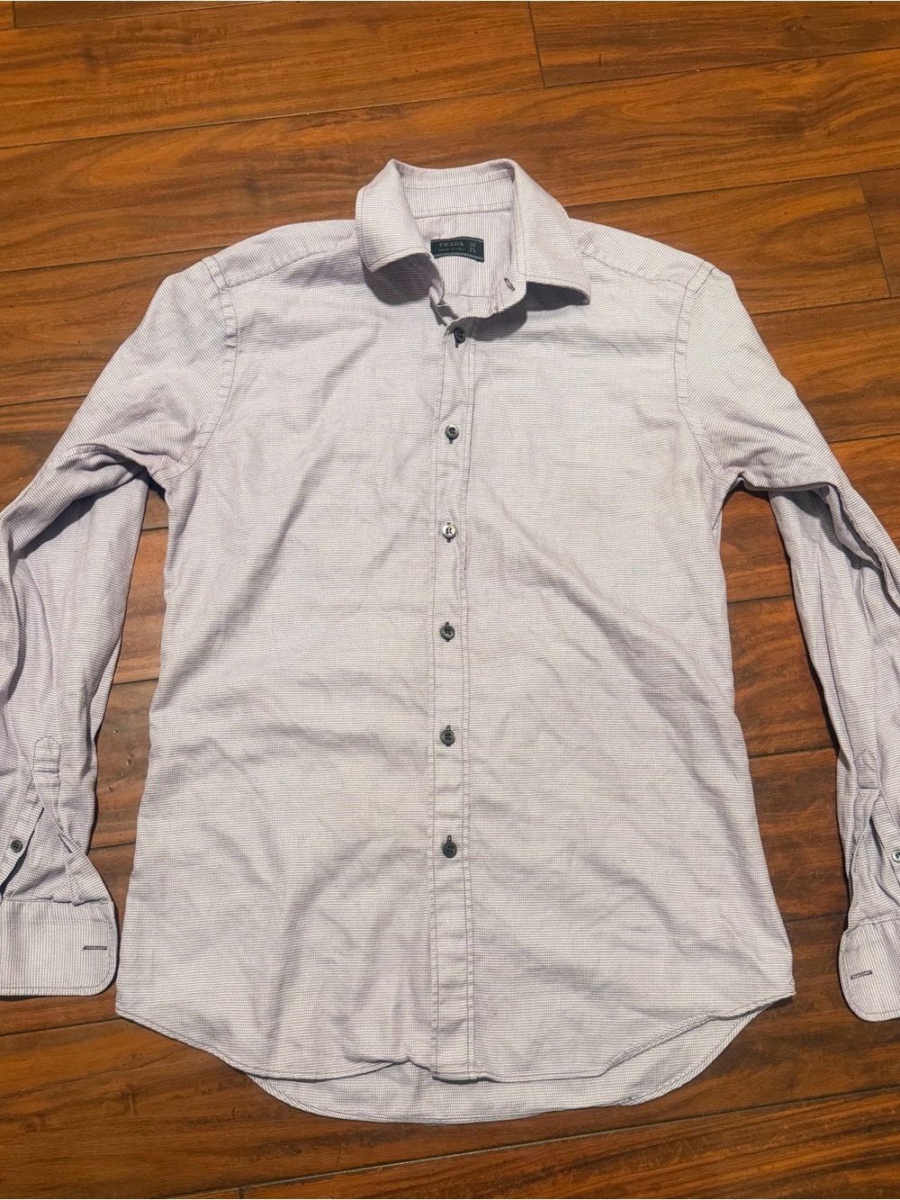 Prada Men's Light Lavender Button-Down Shirt sizes 38/15